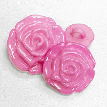 NV-5201- Pink Rose Petal Button - 4 Sizes, Sold by the Dozen